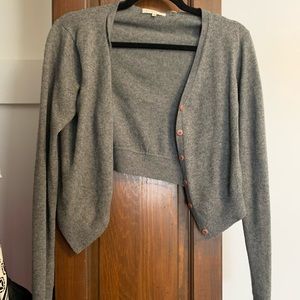 Vince Cropped cashmere cardigan